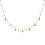 Seven Emerald Dots Necklace
