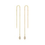 Chain with Diamond Kites Earrings