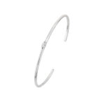 White Gold Cuff with Diamond Navette