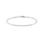 Thin White Gold Cuff