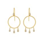 Round Gipsy Diamond Tears Earrings