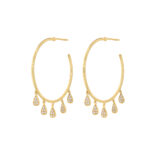 Diamond Tears Hoops