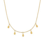 Five Gold Tears Necklace