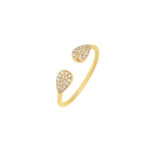 Two Diamond Tears Ring