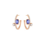 Kiss tanzanite and Diamond Hoops